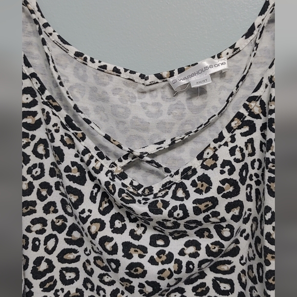 Warehouse One Leopard Print Tank  Size 3XL - Picture 3 of 4